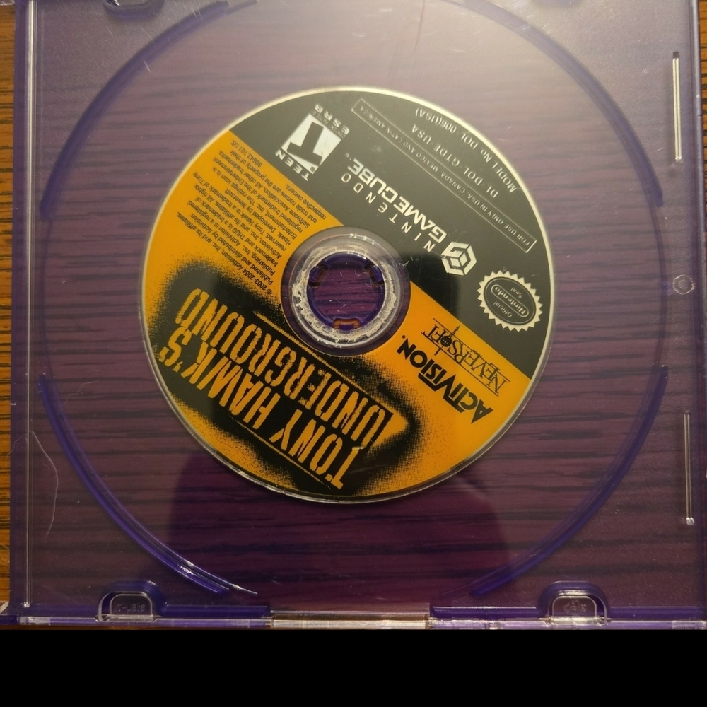 Tony Hawk's Underground Disc Only For Gamecube. Tested.